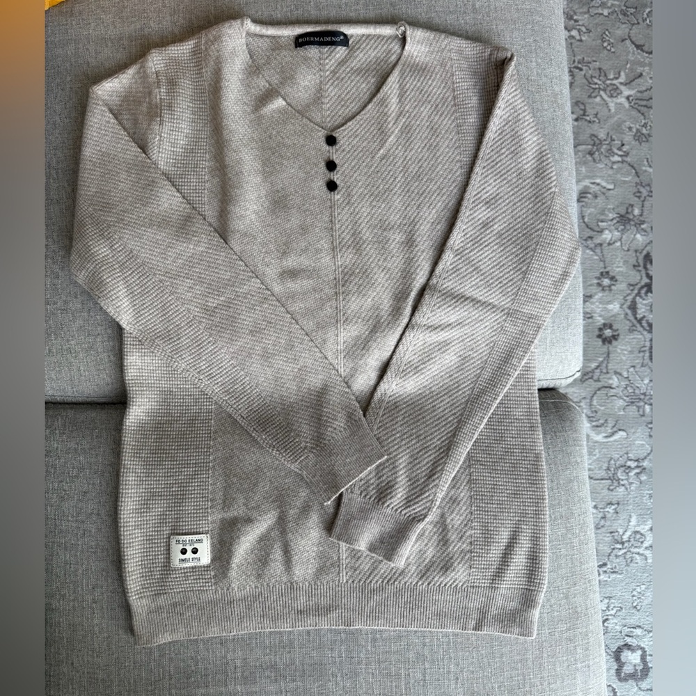 Men's Beige Sweater by [Brand]